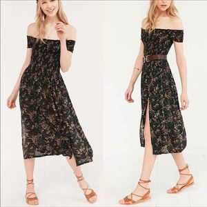 UO Kimchi Picnic smocked off the shoulder dress